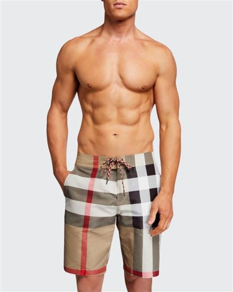 mens swim trunks burberry|burberry big check swim shorts.